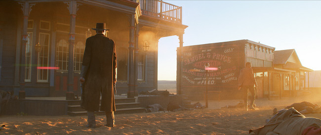 two men on dusty street
